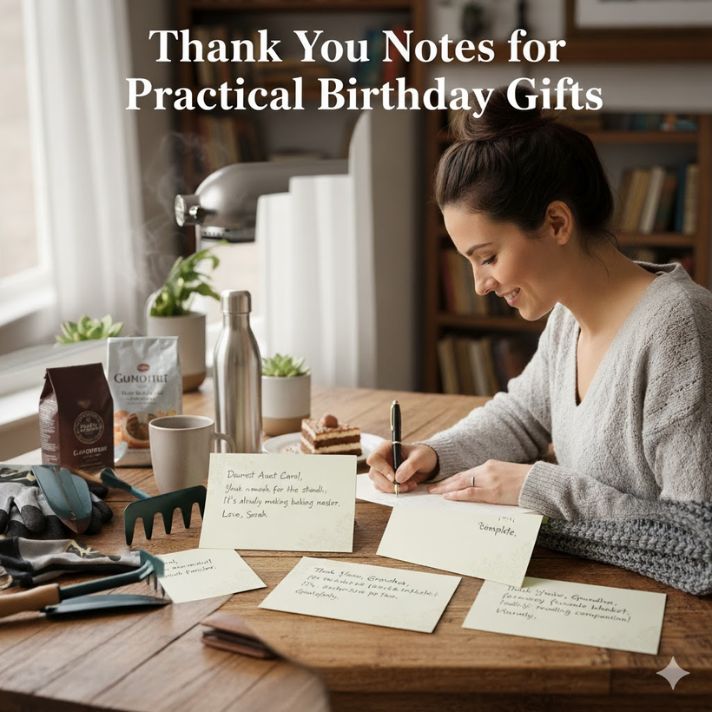 Thank You Notes for Practical Birthday Gifts
