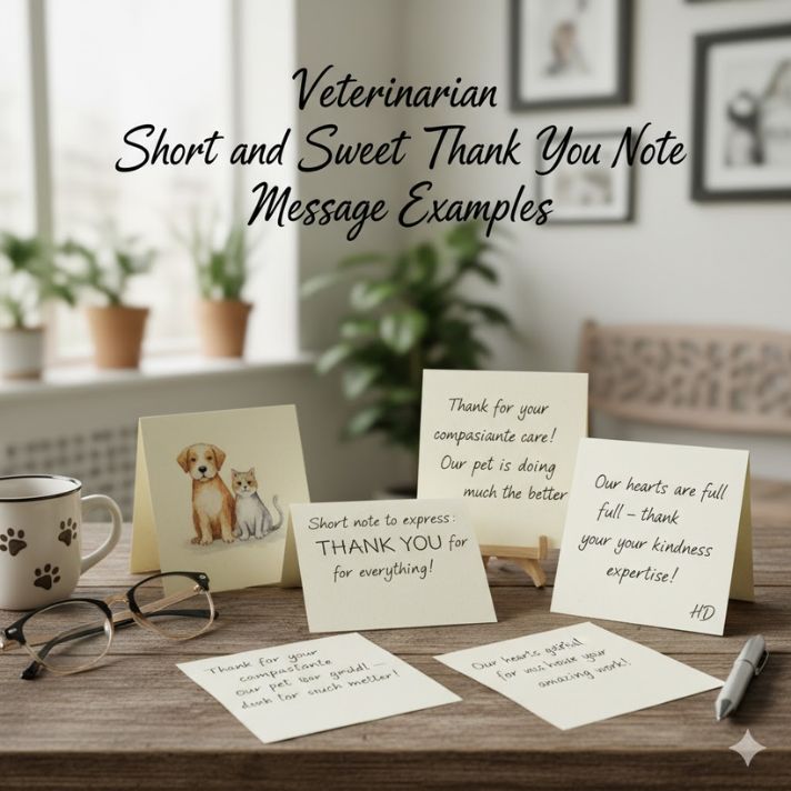 Veterinarian Short and Sweet Thank You Note Message Examples