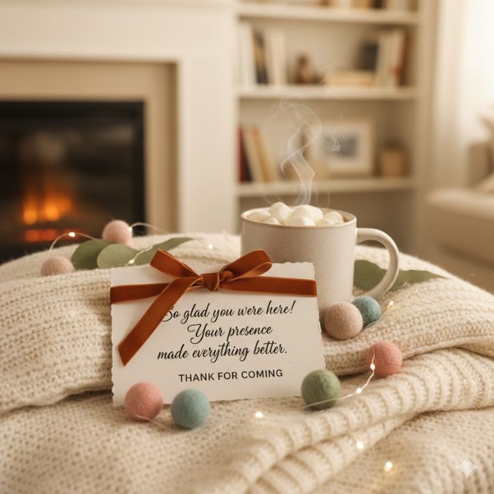 Warm and Fuzzy Thank You for Coming Messages
