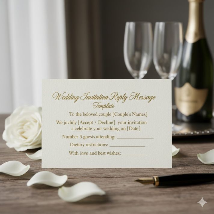 Wedding Invitation Reply Message Template
