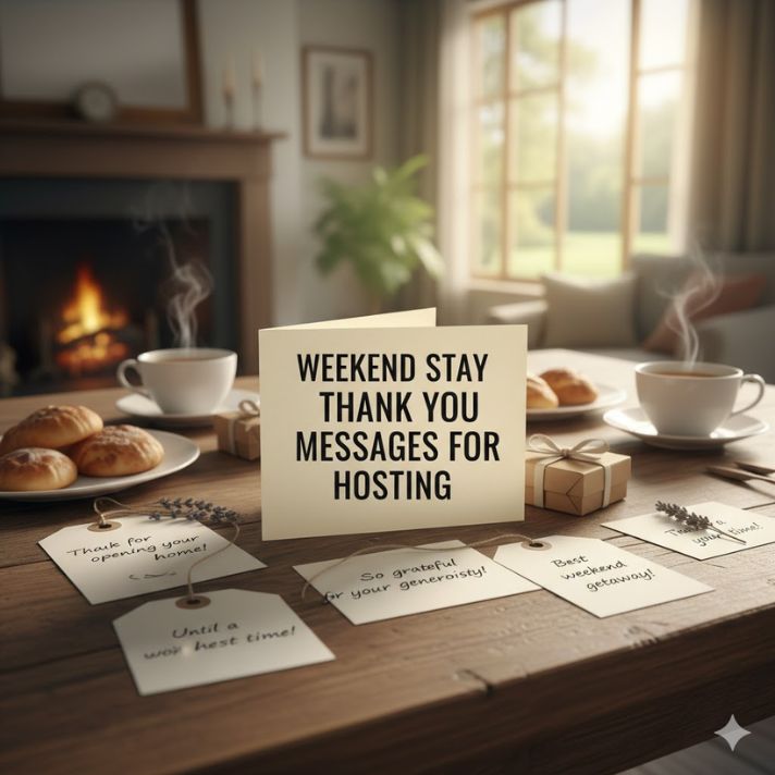 Weekend Stay Thank You Messages for Hosting