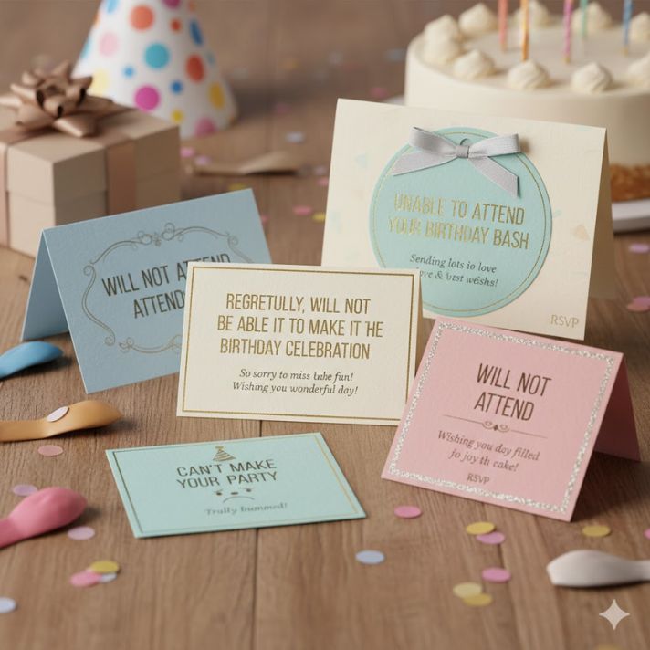 Will Not Attend the Birthday Party Messages