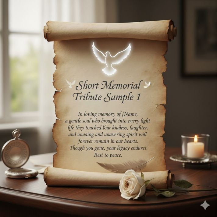 🕊️ Short Memorial Tribute Sample 1