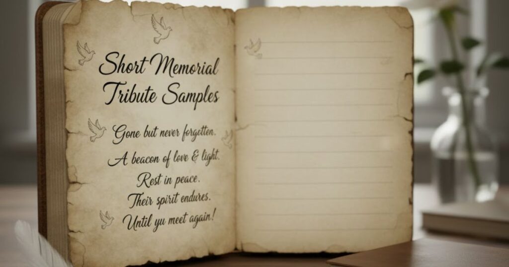 🕊️ Short Memorial Tribute Samples