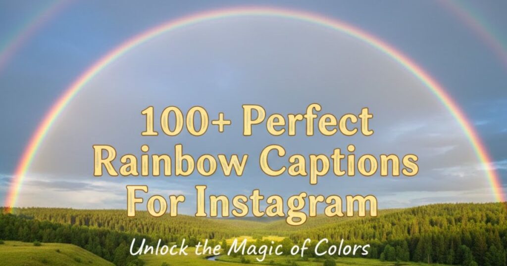 100+ Perfect Rainbow Captions For Instagram