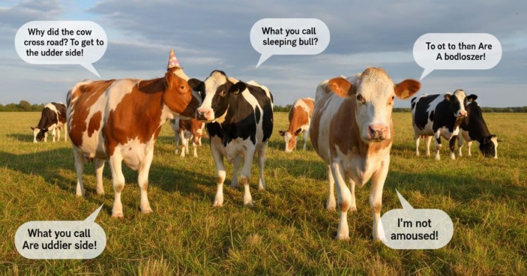 175+ Funny Cow Puns & Jokes One Liner 