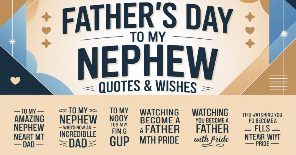 25 Best Happy Fathers Day to my Nephew Quotes & Wishes