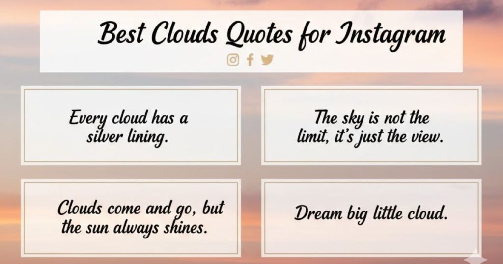 Best Clouds Quotes for Instagram