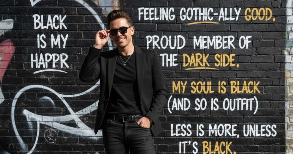 Black Outfit Puns For Instagram