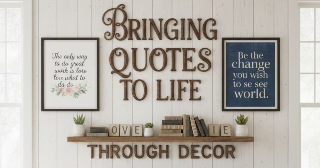 Bringing Quotes to Life Through Decor