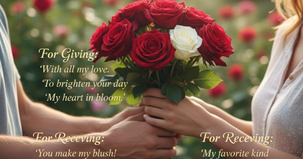 Captions for Giving or Receiving Roses