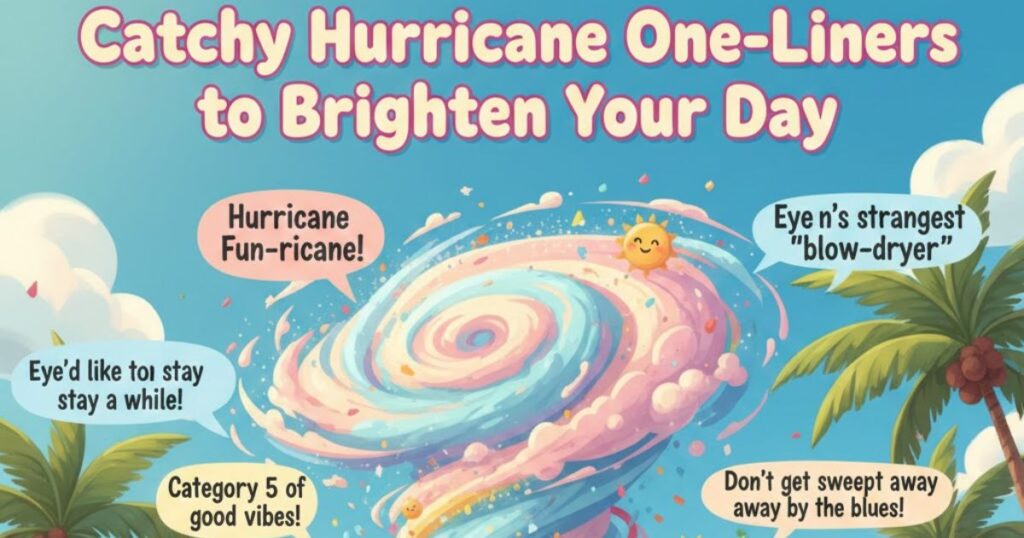 Catchy Hurricane One-Liners to Brighten Your Day
