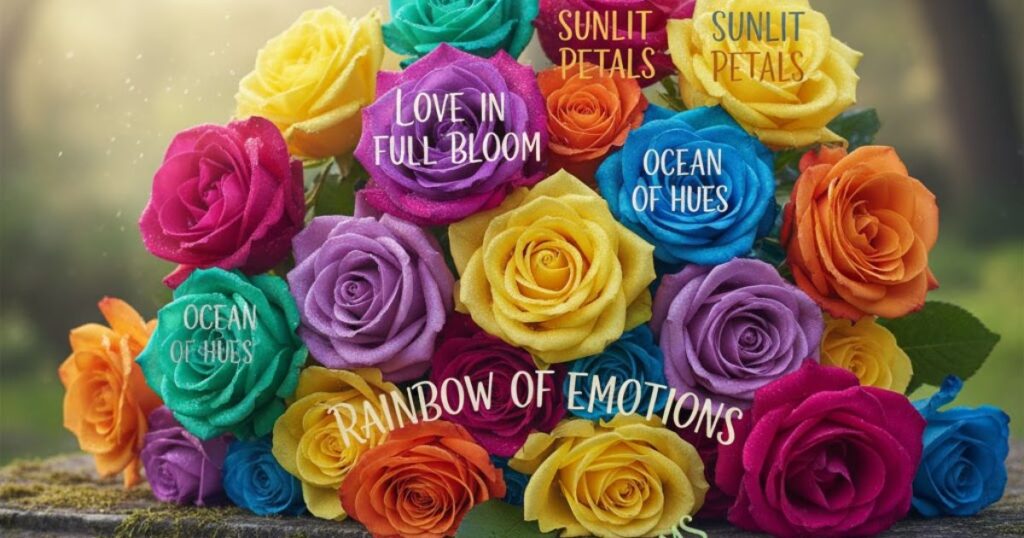 Colorful Rose Captions
