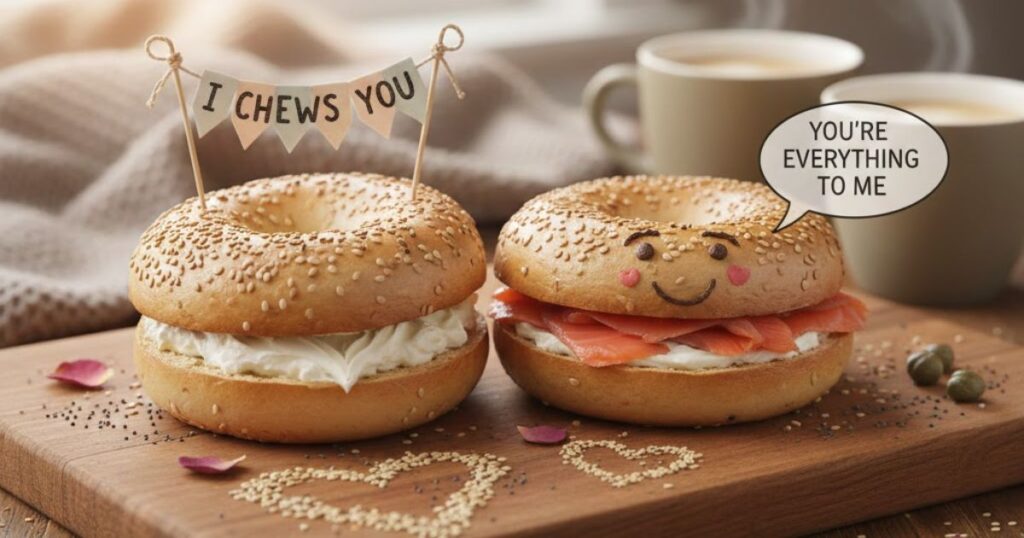 Cute and Romantic Bagel Puns
