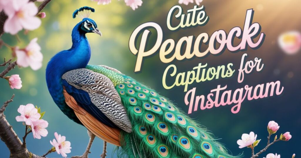 Cute Peacock Captions For Instagram