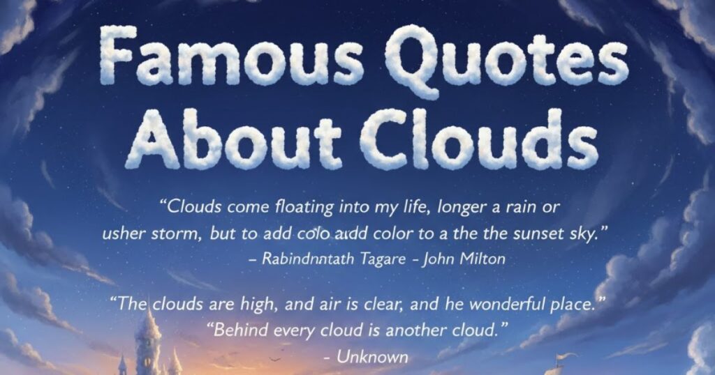 Famous Quotes About Clouds