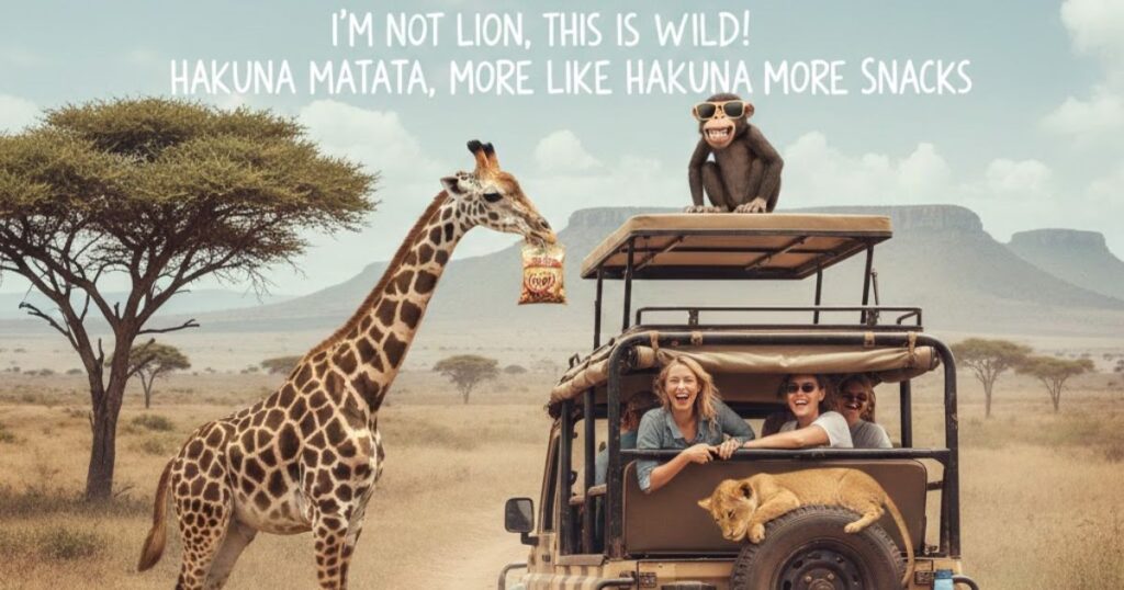 Funny Safari Adventure Captions
