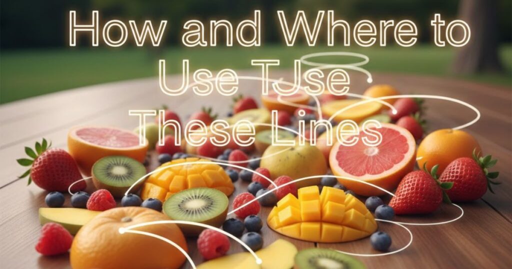 How and Where to Use These Lines
