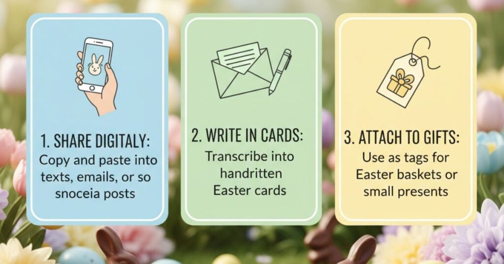 How to Use These Easter Friendship Messages
