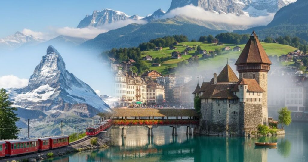 Iconic Landmarks of Switzerland Captions