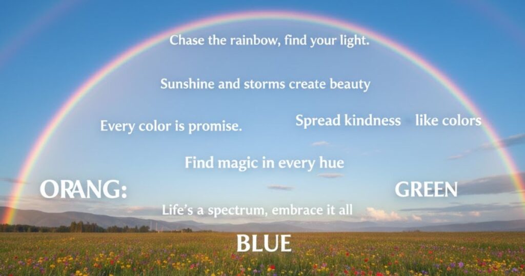 Inspirational Rainbow Captions For Instagram

