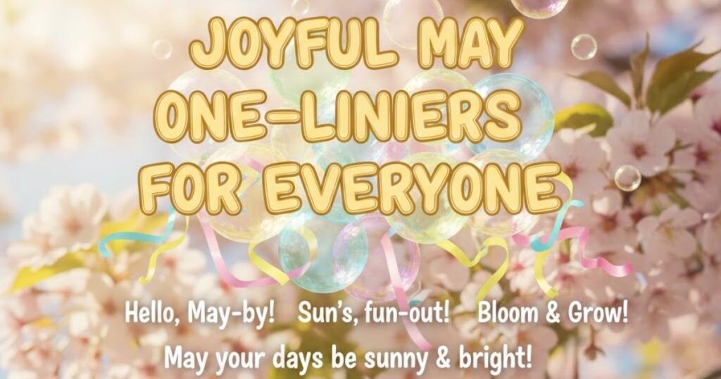 Joyful May One-Liners for Everyone
