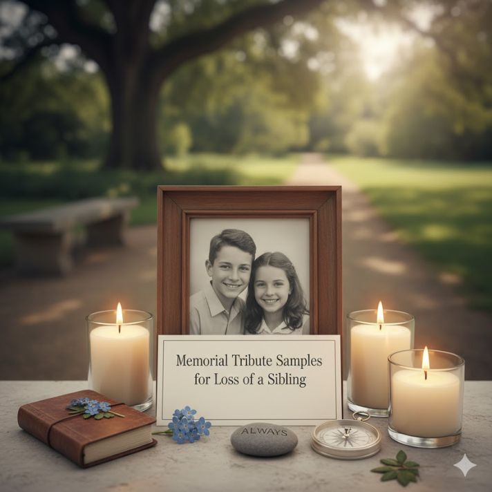 Memorial Tribute Samples for Loss of a Sibling