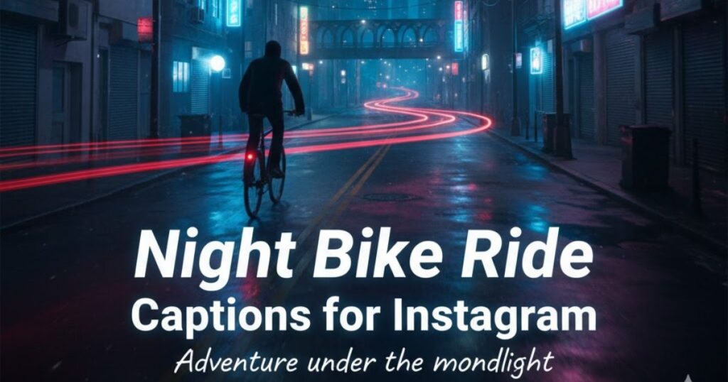 Night Bike Ride Captions for Instagram
