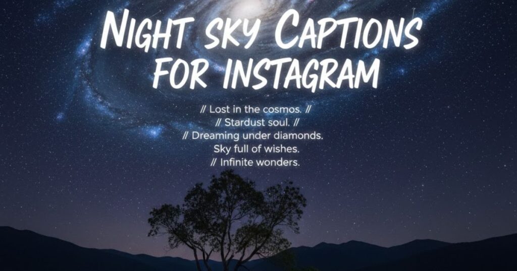 Night Sky Captions For Instagram