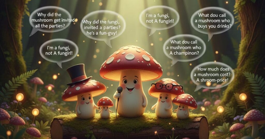 One-Liner Funny Mushroom Puns
