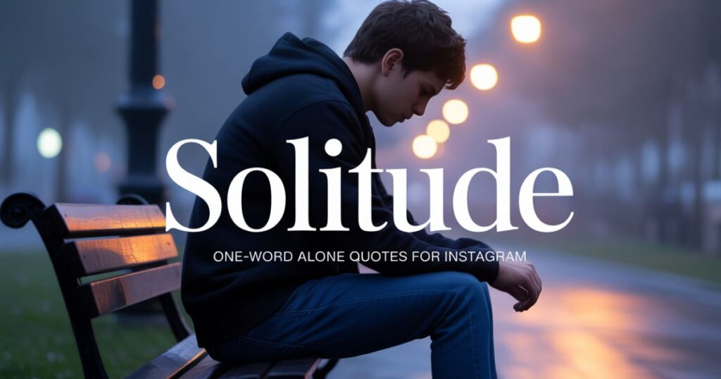 One-Word Alone Quotes For Instagram