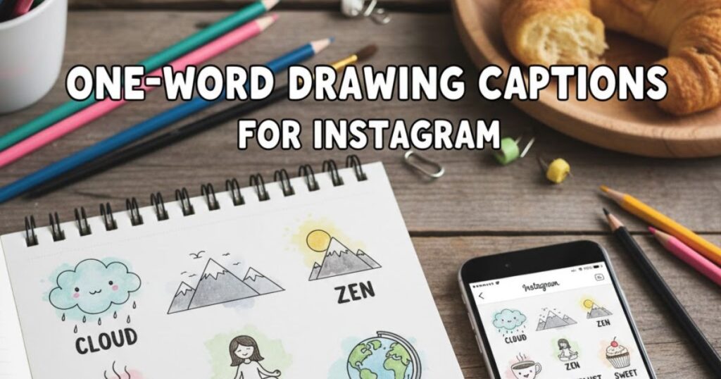 One-Word Drawing Captions For Instagram
