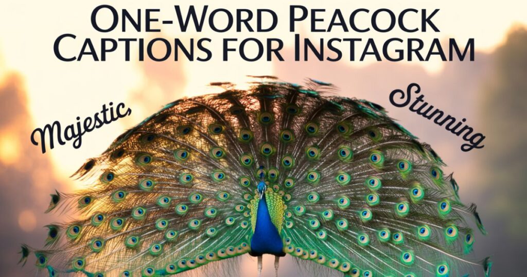 One-word Peacock Captions For Instagram