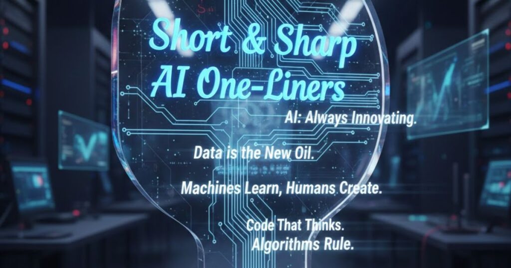 Short & Sharp AI One-Liners

