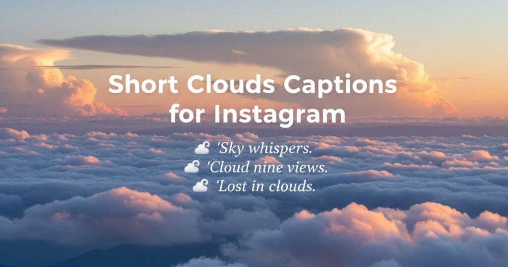Short Clouds Captions for Instagram