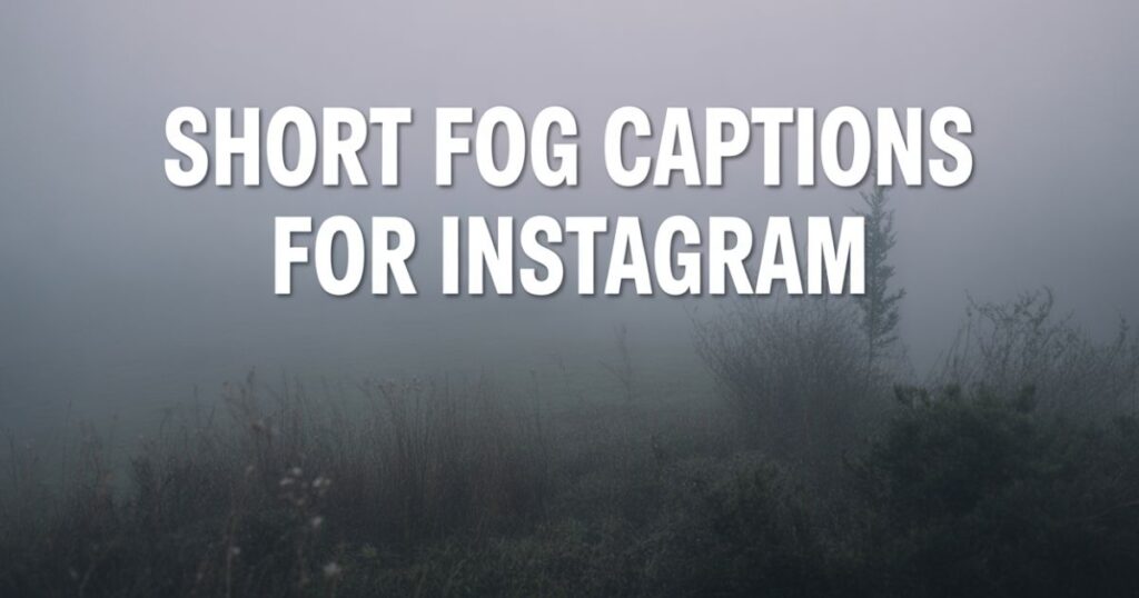 Short Fog Captions For Instagram