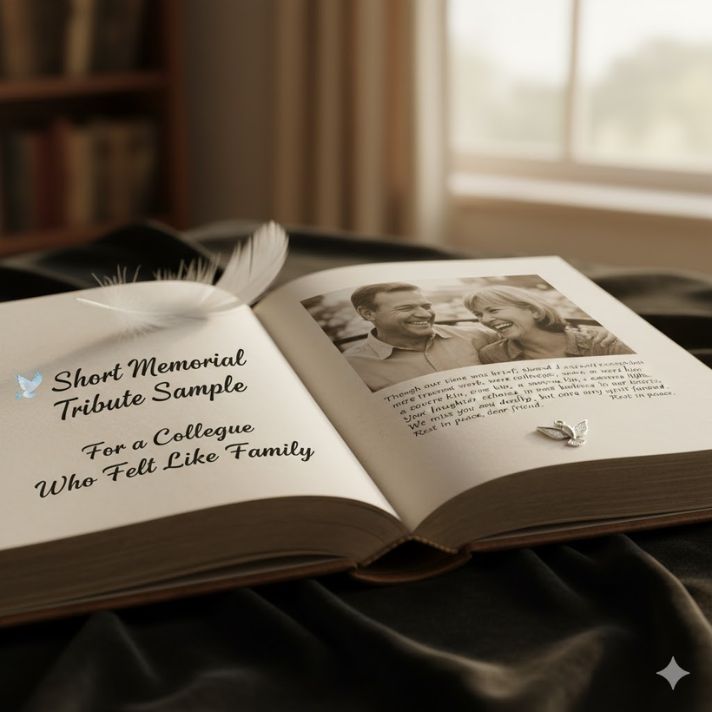 🕊️ Short Memorial Tribute Sample - For a Colleague Who Felt Like Family
