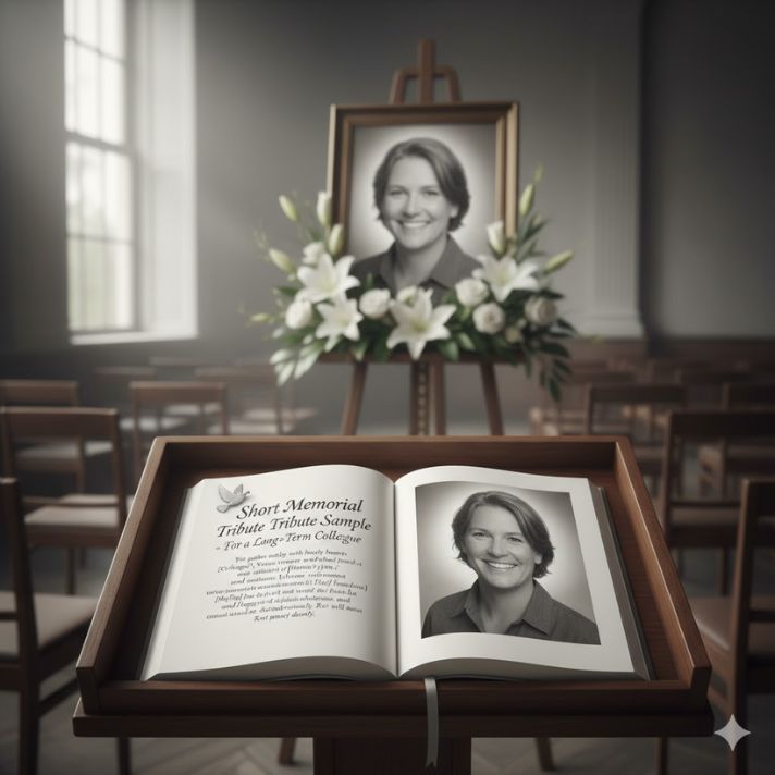 🕊️ Short Memorial Tribute Sample - For a Long-Term Colleague
