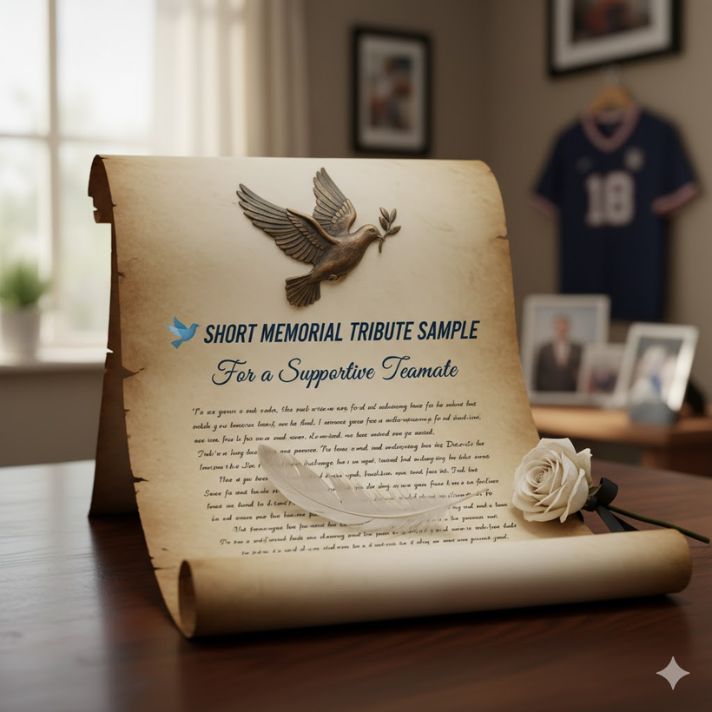 🕊️ Short Memorial Tribute Sample - For a Supportive Teammate
