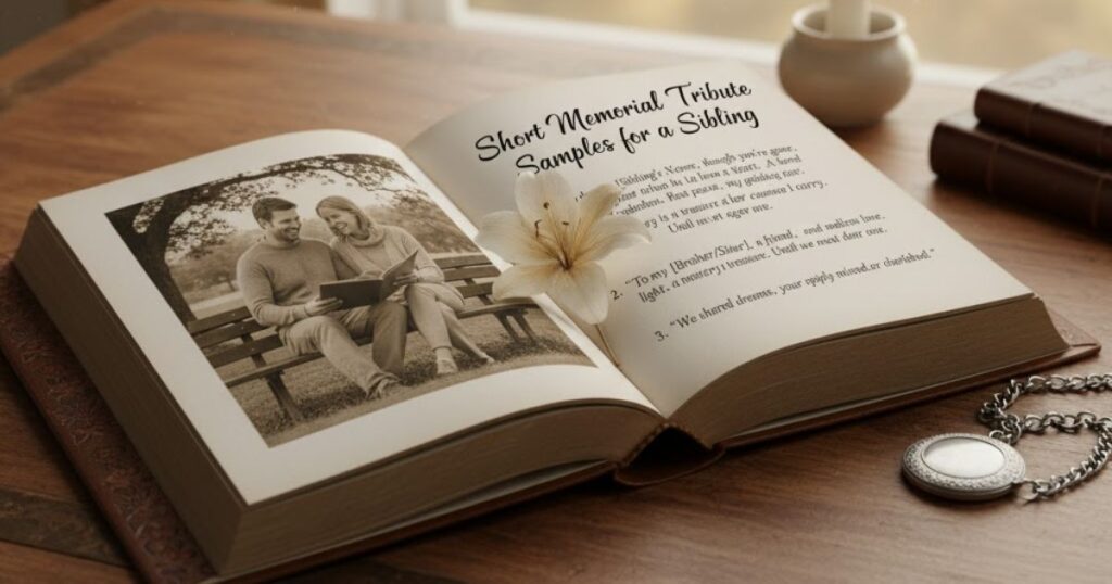 Short Memorial Tribute Samples for a Sibling