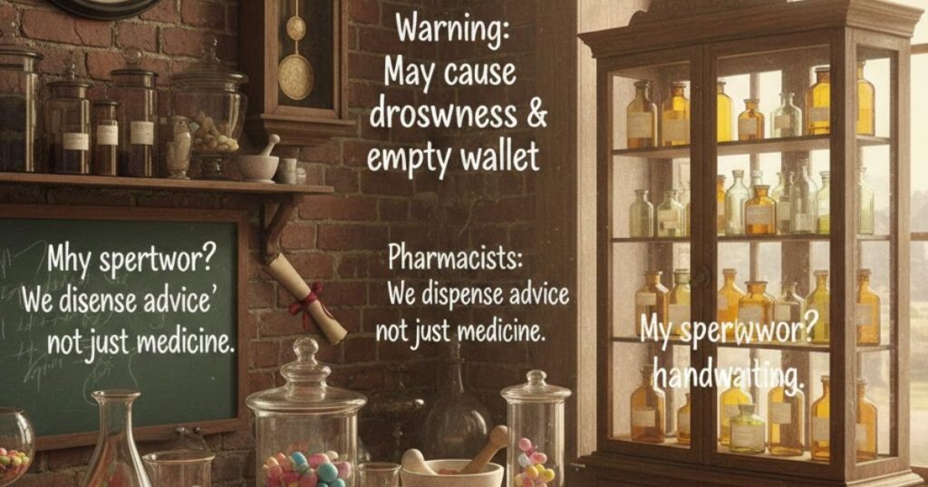 Short Pharmacy Humor Lines
