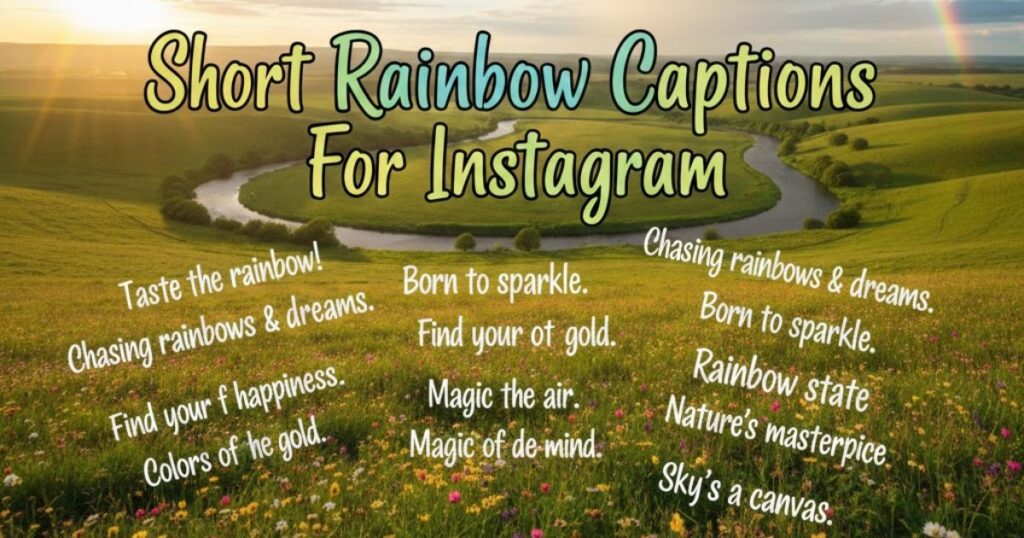 Short Rainbow Captions For Instagram