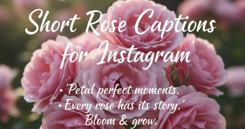 Short Rose Captions for Instagram
