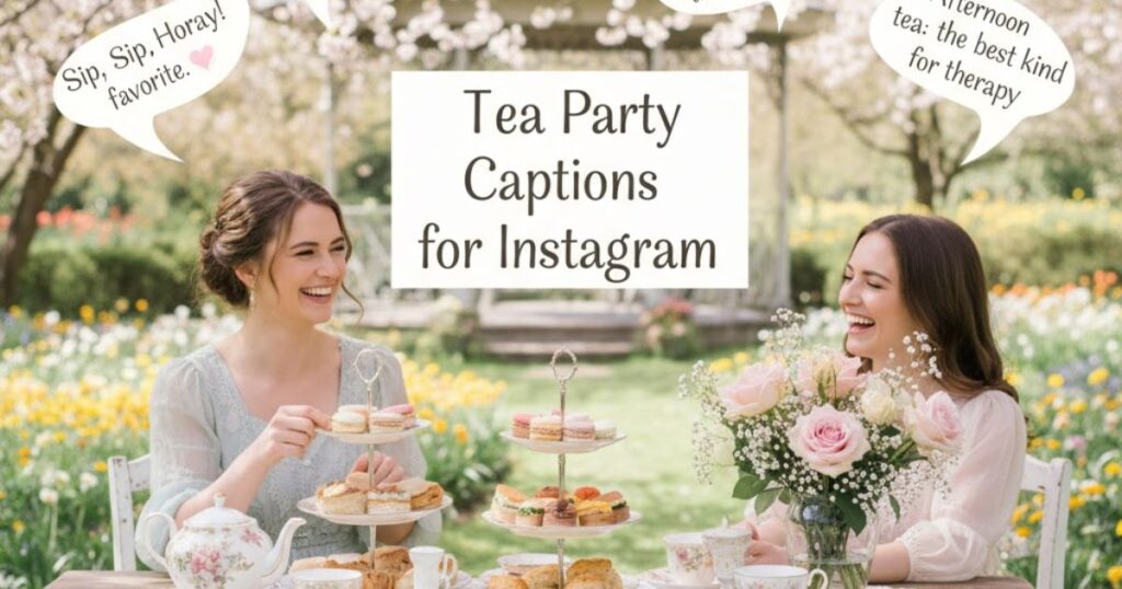 Tea Party Captions for Instagram
