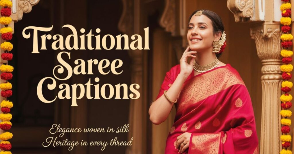 Traditional Saree Captions