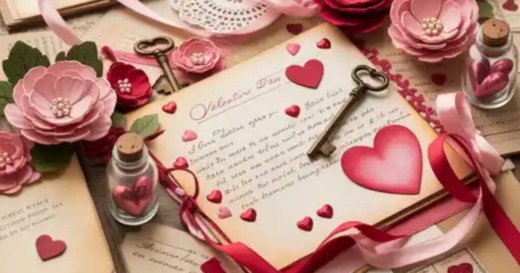 Valentines Day Scrapbooking & Junk Journal Page Inspiration