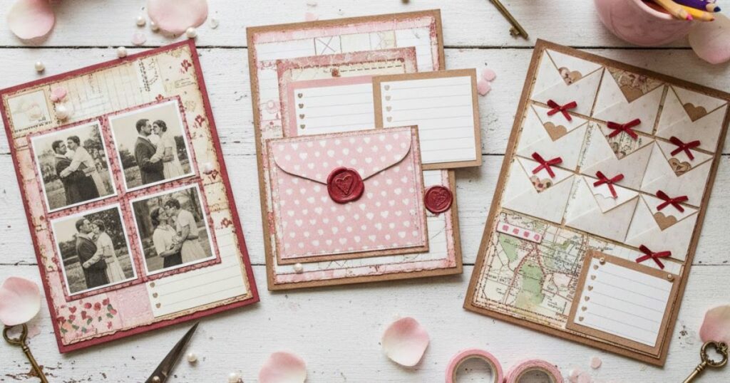 Valentines Day Scrapbooking & Junk Journal Page Inspiration – Layout Section