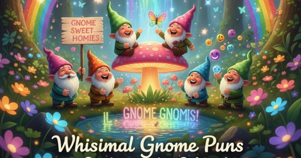 Whimsical Gnome Puns to Lighten the Mood 🌈🧙‍♂️
