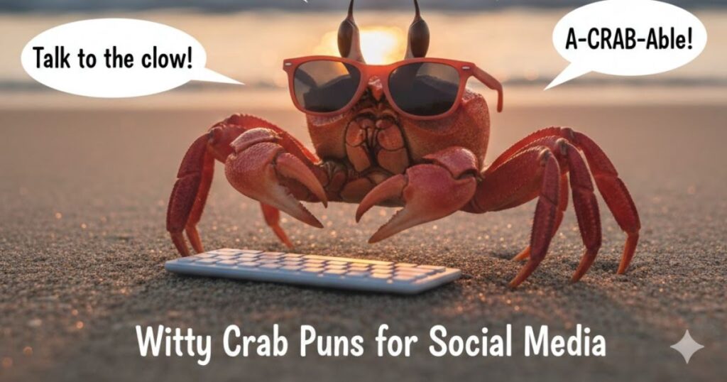 Witty Crab Puns for Social Media
