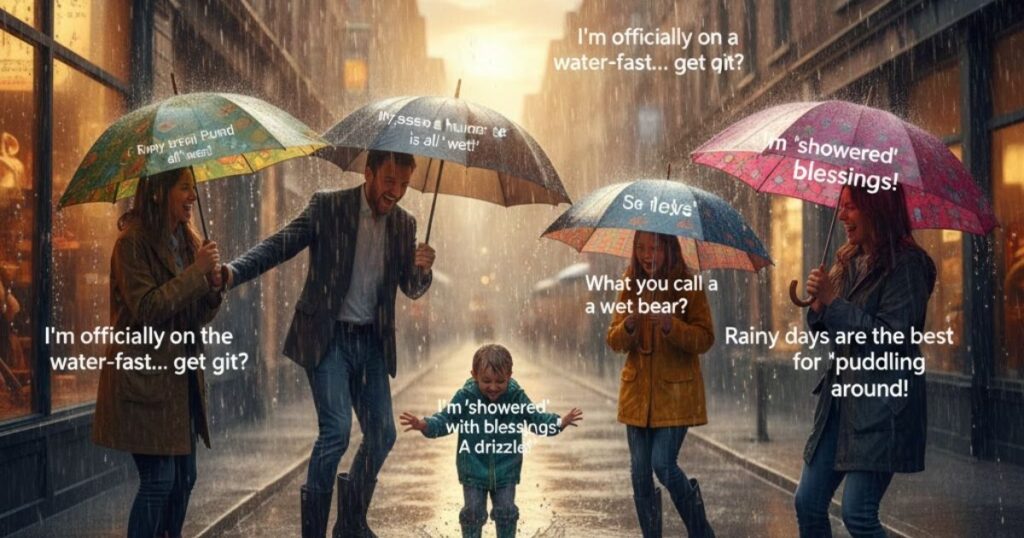 ⚡ Funny Rain Puns One Liners
